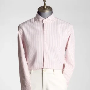 Seersucker Striped Shirt - Mauve